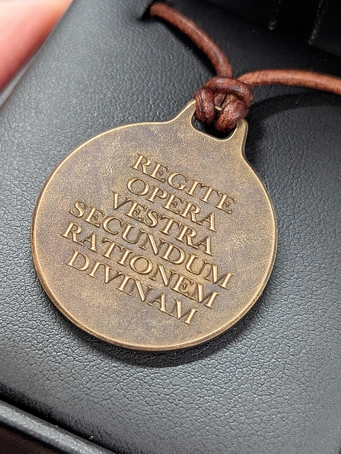 Chi Rho Alpha Omega Medallion, Bronze