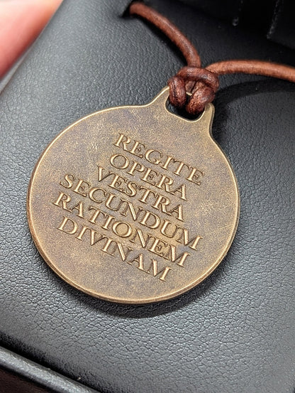 Chi Rho Alpha Omega Medallion, Bronze