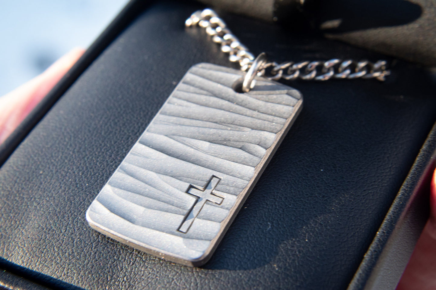 Rugged Cross Tag, Titanium