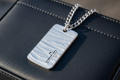 Rugged Cross Tag, Titanium