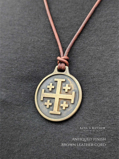 Jerusalem Cross Medallion, Bronze