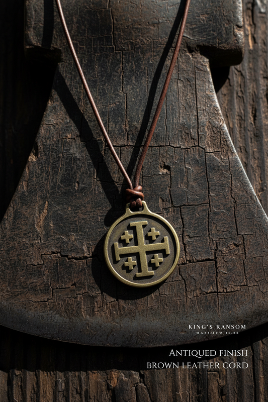 Jerusalem Cross Medallion, Bronze