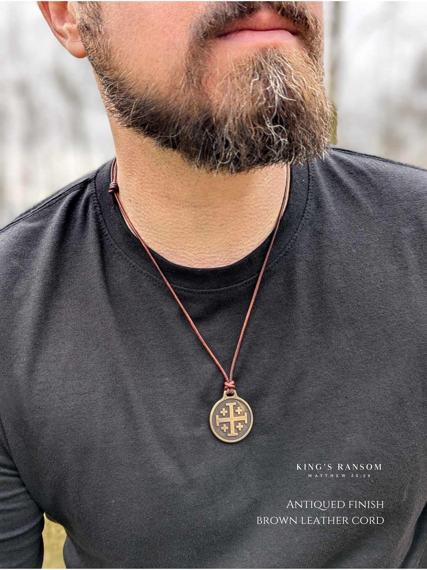 Jerusalem Cross Medallion, Bronze