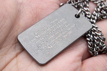 Rugged Cross Tag, Titanium