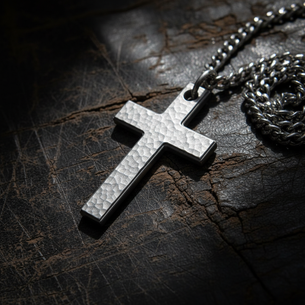 Battle Worn Cross, Titanium