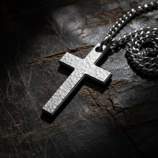 Battle Worn Cross, Titanium