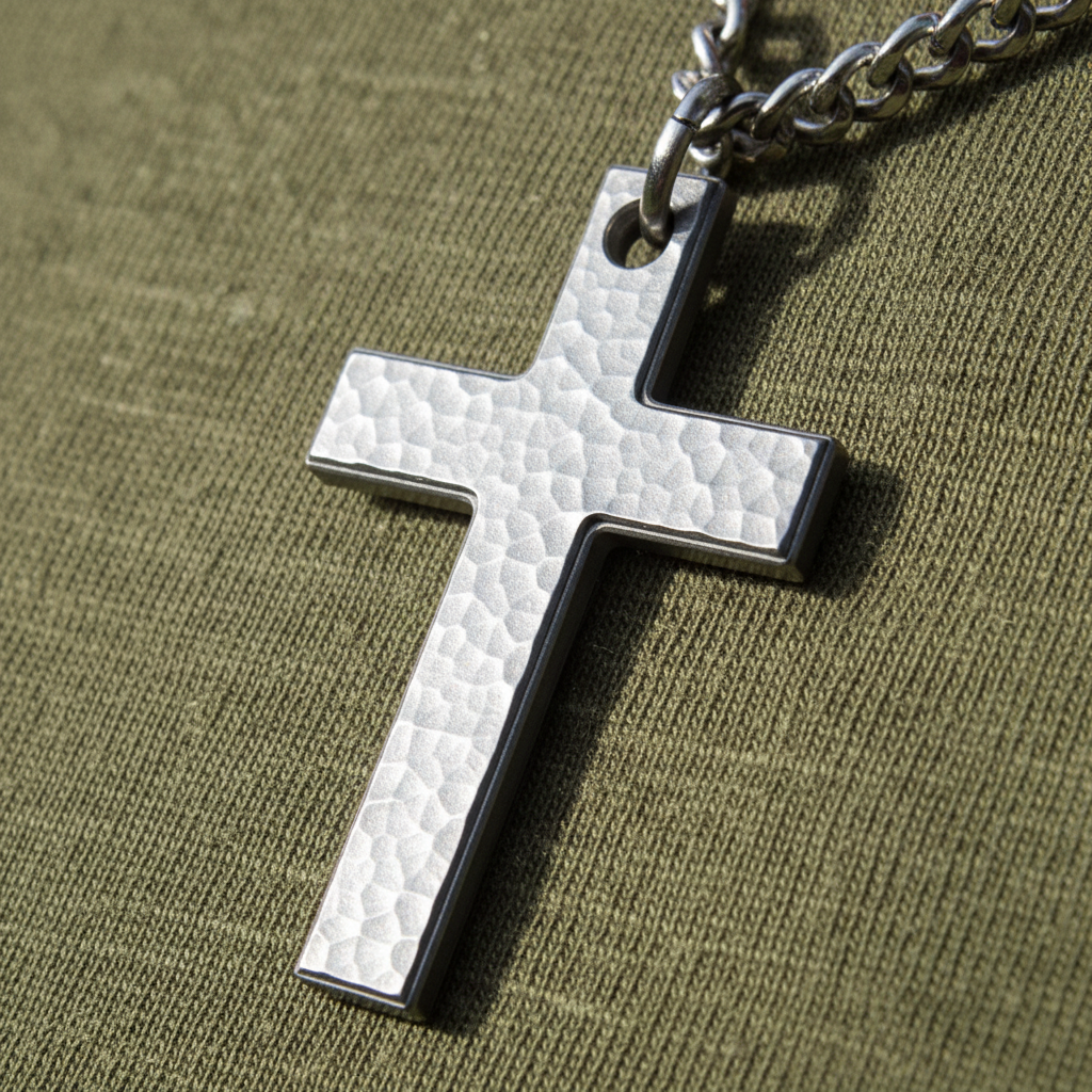 Battle Worn Cross, Titanium