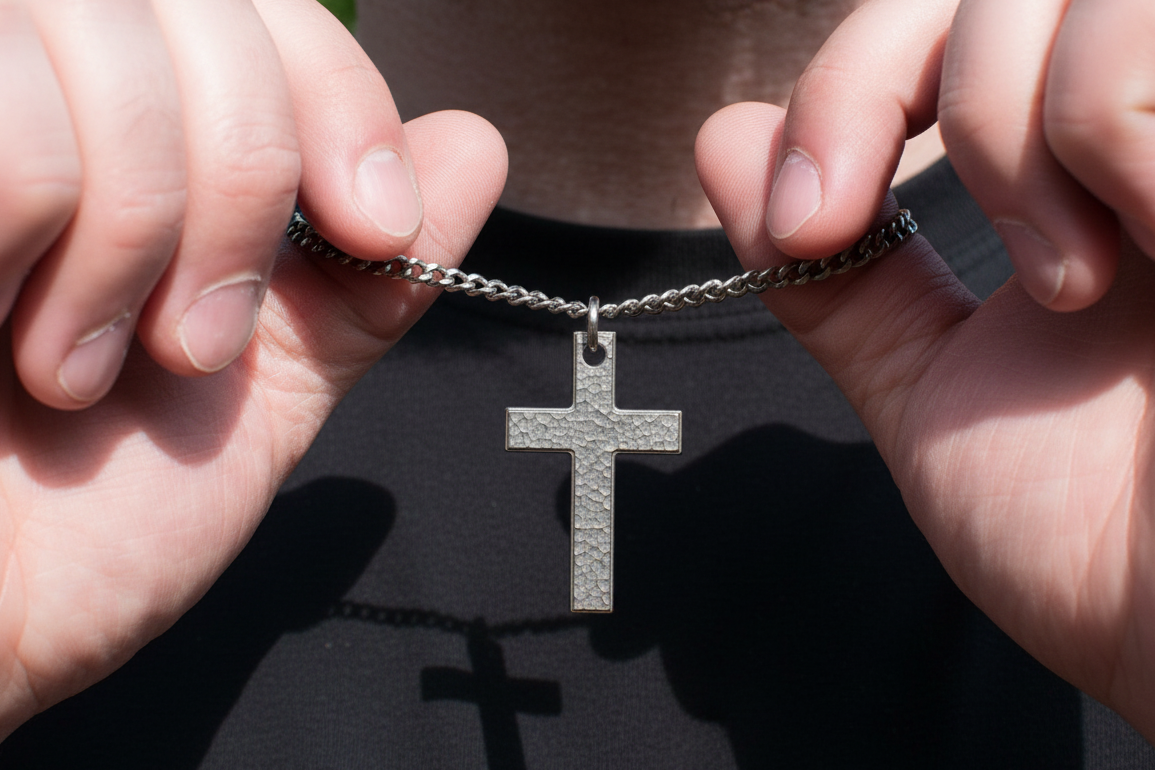 Battle Worn Cross, Titanium